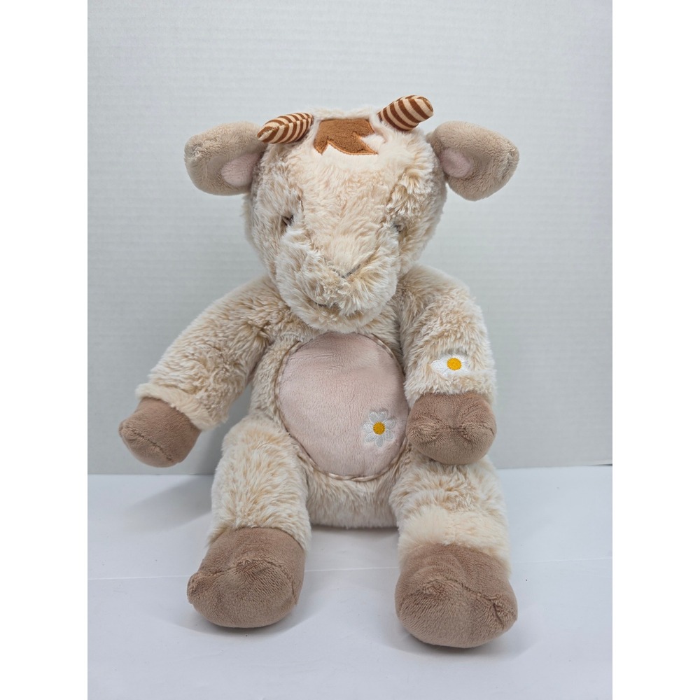 Douglas‎ Baby Cuddle Toys Tan Cow Plush Stuffed Animal Daisy Embroidered 12 Inch